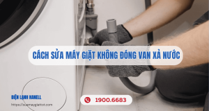 Cặn bẩn tích tụ gây tắc nghẽn van hoặc ống dẫn nước khiến máy giặt không đóng van xả được